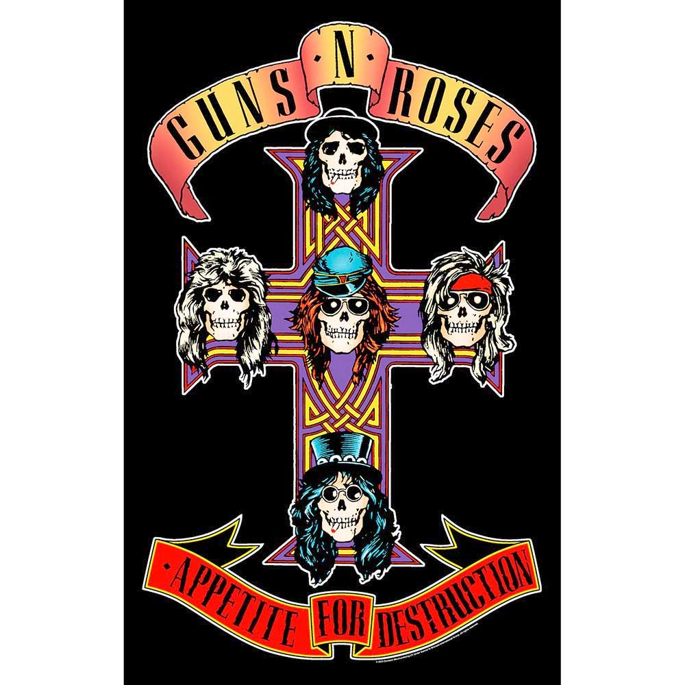 Guns N' Roses - Appetite For Destruction Textile Poster - Black